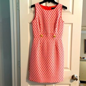 Tahari Dress w/gold button accent